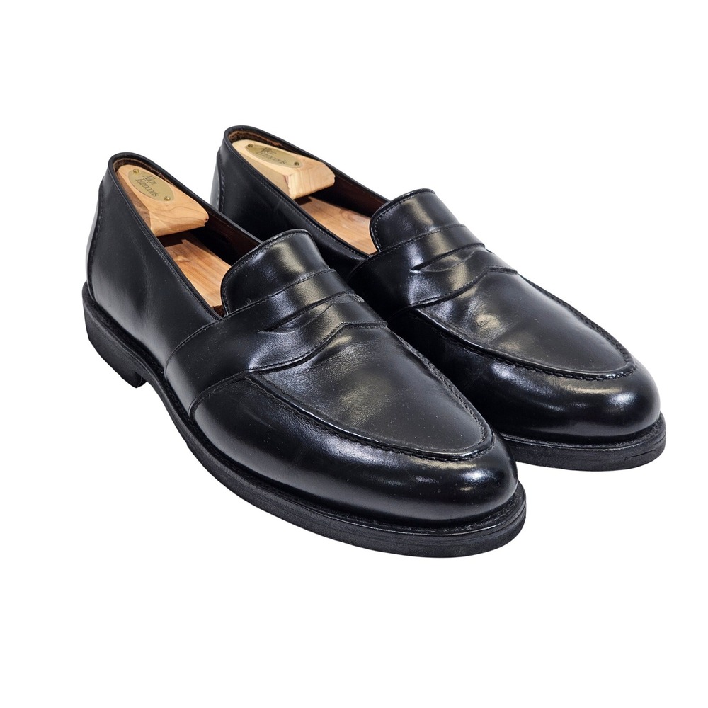 Allen Edmonds Randolph Penny Loafers Mens 12 D Black Leather Slip On Dress Shoes